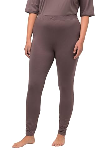 Ulla Popken Damen Cosy Jerseyleggings, Dunkles Taupe, 36W x 32L von Ulla Popken