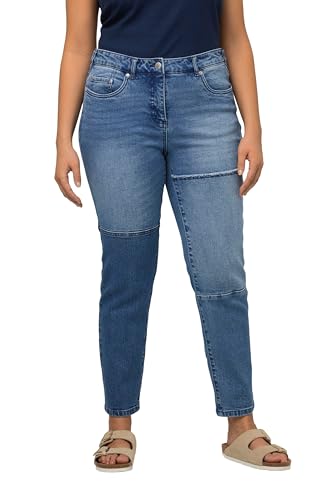 Ulla Popken Damen Denim mit Patch Jeans, Blue Denim, 56 EU Ulla Popken Damen Denim mit Patch Jeans, Blue Denim, 56 EU von Ulla Popken