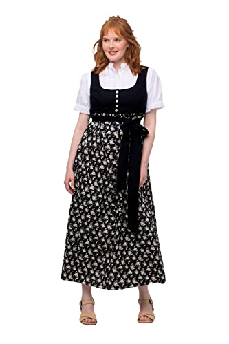 Ulla Popken Damen Dirndl Empire Style Kleid, Marine, 42 von Ulla Popken