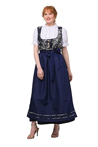 Ulla Popken Damen Dirndl Tessa Blüten Oberteil Kleid, Marine, 42 von Ulla Popken