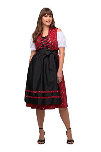 Ulla Popken Damen Dirndl Viola Schnürung Kleid, Salsa, 42 von Ulla Popken