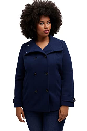 Ulla Popken Damen Doppelreiher Jacke, Marine, 50-52 von Ulla Popken