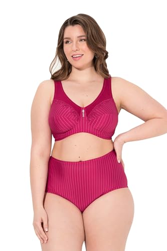 Ulla Popken Damen Entlastungs-BH, Ohne Bügel, Strassanhänger, Cup C - G BH, Fuchsia, 100D EU von Ulla Popken