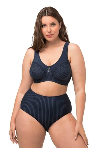 Ulla Popken Damen Entlastungs-BH, ohne Bügel, Strassanhänger, Cup C - G BRA, nachtblau, 110D von Ulla Popken