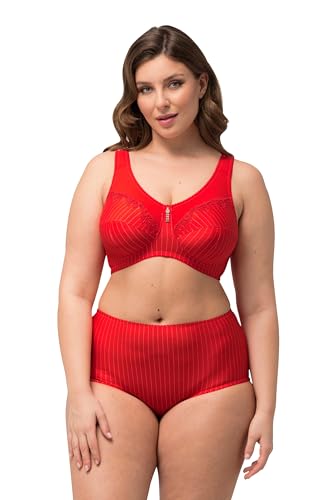 Ulla Popken Damen Entlastungs-BH, ohne Bügel, Strassanhänger, Cup C - G BRA, neon rot, 105D von Ulla Popken