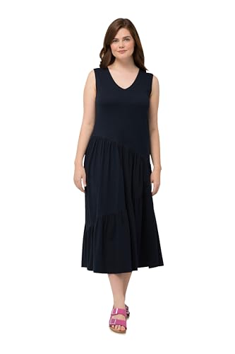 Ulla Popken Damen Flared Strap Dress Kleid, Marine, 46-48 von Ulla Popken