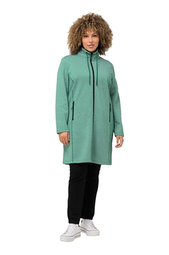 Ulla Popken Damen Fleece Lang Strickjacke, smaragdgrün, 46-48 von Ulla Popken