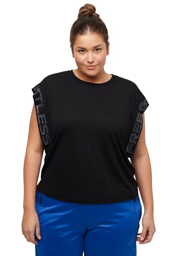 Ulla Popken Damen Flügel-shirt, Cropped T Shirts, Schwarz, 42-44 EU von Ulla Popken