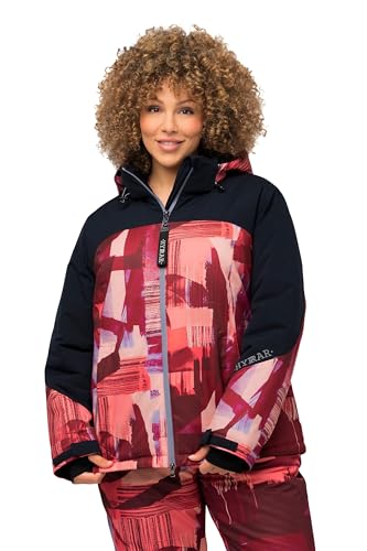 Ulla Popken Damen Funktionsjacke, Skijacke Abstrakter Druck, wasserdicht Jacken, Marine, 46-48 von Ulla Popken