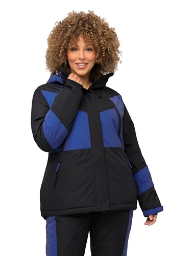 Ulla Popken Damen Funktionsjacke, Skijacke reflektierend, wassedicht Jacken, schwarz, 46-48 von Ulla Popken