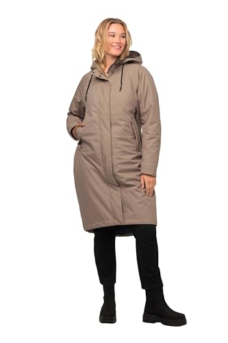 Ulla Popken Damen GRS HYPRAR Funktionsjacke, Kapuze, Leistentaschen Jacken, haselnussbraun, 50-52 von Ulla Popken