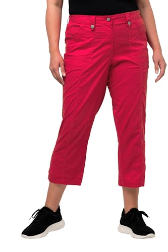 Ulla Popken Damen 7/8-Cargohose PANTS, rot, W32 / L32 von Ulla Popken