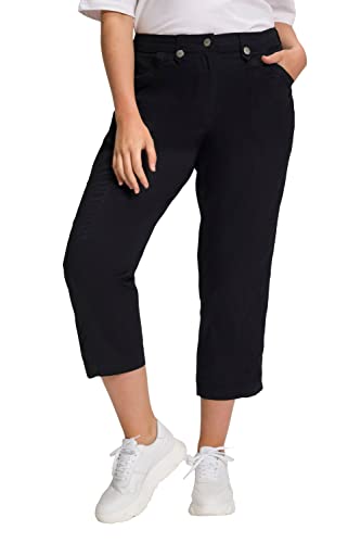 Ulla Popken Damen 7/8-Cargohose PANTS, schwarz, W36 / L32 von Ulla Popken