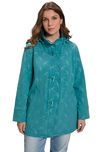 Ulla Popken Damen HYPRAR Softshelljacke, Fleecefutter, Knebelknöpfe Jacken, Aqua Blue, 42-44 von Ulla Popken