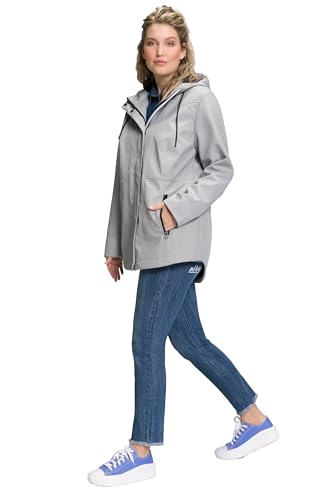 Ulla Popken Damen HYPRAR Softshelljacke, Fleecefutter, wasserabweisend Jacken, Schwarz, 46-48 von Ulla Popken