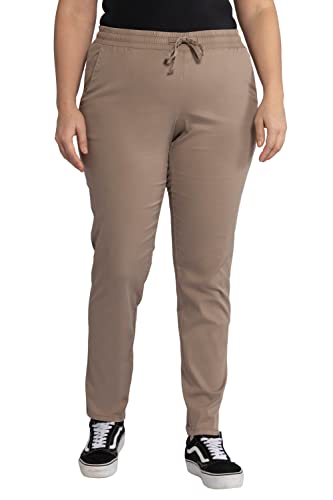 Ulla Popken Große Größen Damen Hose Chino mit Gummibündchen, (Beige 35), 42 von Ulla Popken