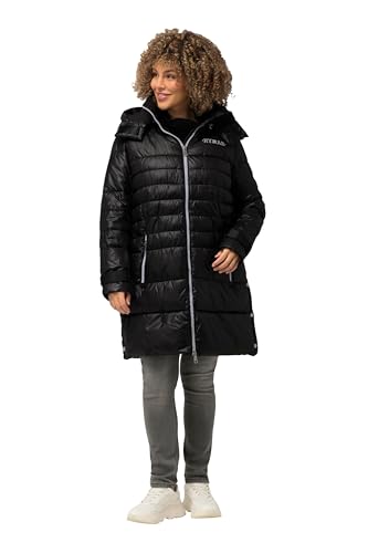 Ulla Popken Damen Hyprar-Puffer Kontrast-Accessoires Mäntel, schneeweiß, 50-52 von Ulla Popken