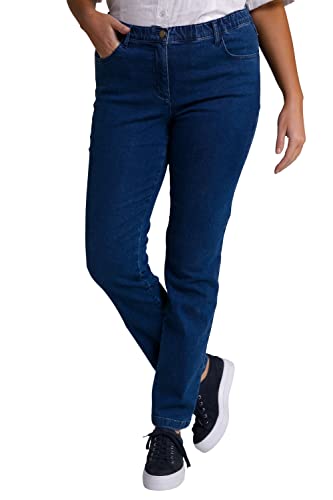 Ulla Popken Damen Jeanshose mit Stickerei Jeans, Blue Denim, 54 EU von Ulla Popken