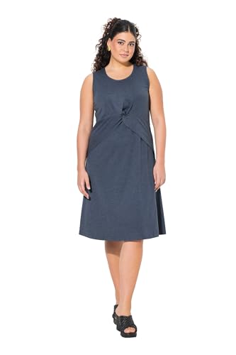 Ulla Popken Damen Jerseykleid Mit Knotendetail, Marine, 58-60 EU von Ulla Popken