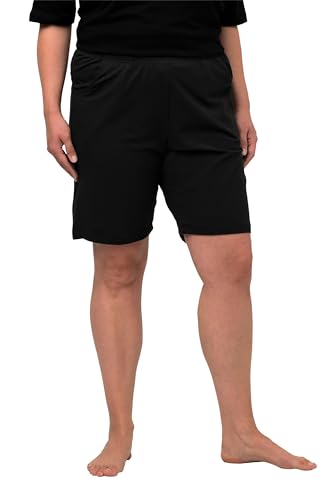 Ulla Popken Damen Jerseyshorts, Taschen, Elastikbund Bermuda, Dunkelblau, W32 / L32 von Ulla Popken