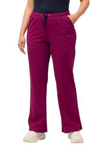 Ulla Popken Damen Jogginghose, Kängurutasche Freizeithose, Magenta, 36W x 32L von Ulla Popken