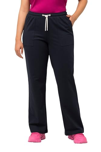 Ulla Popken Damen Jogginghose, Kängurutasche Freizeithose, Marine, 56W / 32L von Ulla Popken