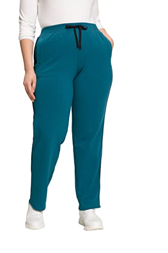 Ulla Popken Damen Jogginghose Seitenstreifen Hose, Blau, 42-44 Große Größen EU von Ulla Popken