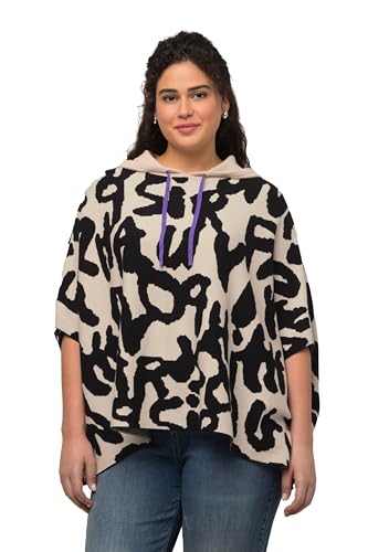 Ulla Popken Damen Kapuze Poncho, vanille, 46-48 von Ulla Popken