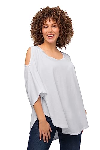 Ulla Popken, Damen, große Größen, T-Shirt-Kimono, A-Linie, Cut-Outs, Rundhals, 3/4-Arm von Ulla Popken