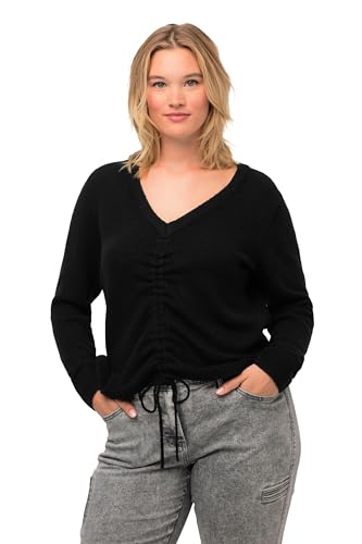 Ulla Popken Damen Kordel Pullover, schwarz, 42-44 von Ulla Popken