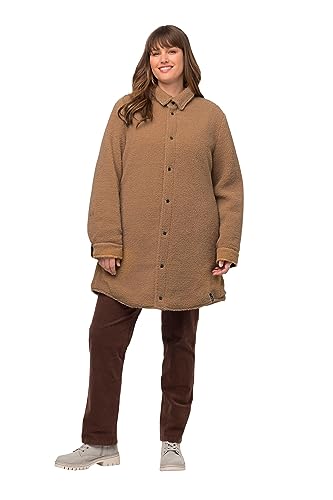 Ulla Popken Damen Landaus Wendejacke Stepp Teddy Jacken, schwarz, 46-48 von Ulla Popken