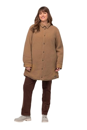 Ulla Popken Damen Landaus Wendejacke Stepp Teddy Jacken, schwarz, 50-52 von Ulla Popken