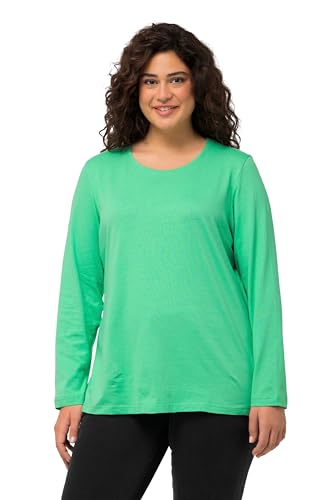 Ulla Popken Damen Langarm T-Shirts, grün, 46-48 von Ulla Popken