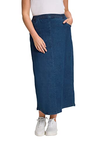Ulla Popken Damen Jeans-rock Rock, Dark Blue Denim, 50-52 EU Ulla Popken Damen Jeans-rock Rock, Dark Blue Denim, 50-52 EU von Ulla Popken