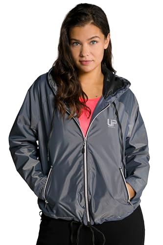 Ulla Popken Damen Laufjacke, Glanzware Jacke, Gunmetal Gray, 50-52 von Ulla Popken