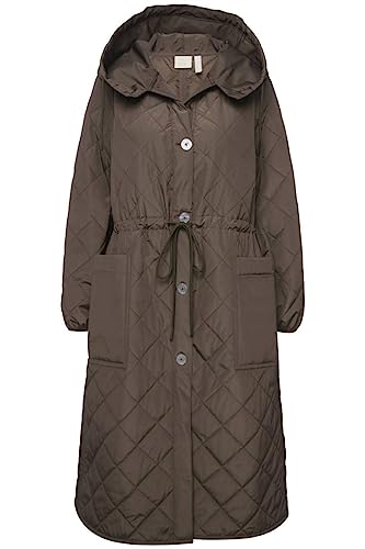 Ulla Popken Damen Light Padded Coat Mäntel, moosgrün, 54-56 von Ulla Popken