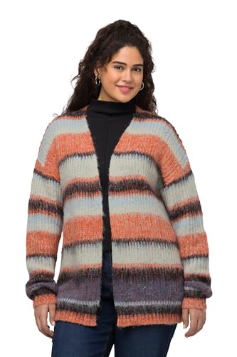 Ulla Popken Damen Long Strickjacke, rotorange, 58-60 von Ulla Popken