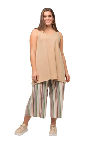 Ulla Popken Damen Longtop Naturfärbung Top, Beige, 42-44 von Ulla Popken