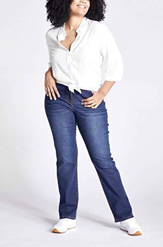 Ulla Popken Damen Mandy, 5-Pocket, Komfortbund, gerades Bein Jeans,Denimblau 60 von Ulla Popken