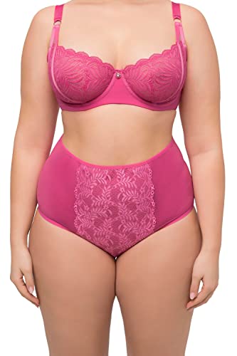 Ulla Popken Damen Maxi Spitze Microfaser Slip, Hibiskuspink, 50-52 von Ulla Popken