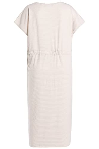 Ulla Popken Damen Oversized V-neck Half Sleeve Midi Dress Kleid, Dry Sand, 46 Große Größen EU von Ulla Popken