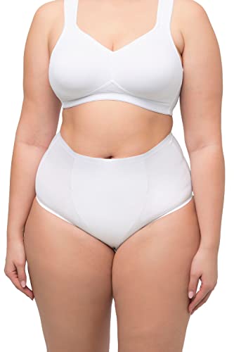 Ulla Popken Damen Miederhose, Bodyforming-Einsatz, High Waist, Shapewear Unterwäsche, Schneeweiß, 58-60 von Ulla Popken