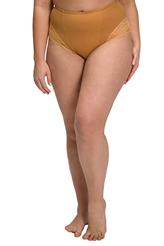 Ulla Popken Damen Miederhose, Spitze, High Waist Unterwäsche, Mattes Gold, 58-60 von Ulla Popken