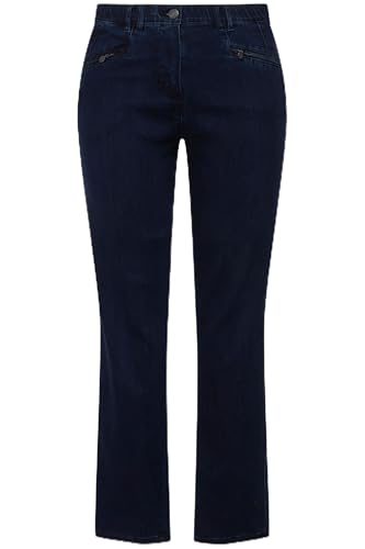 Ulla Popken Damen Mony Jeans, Dark Blue Denim, 50W / 32L EU von Ulla Popken