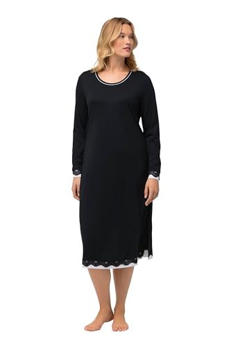 Ulla Popken Damen Nachthemd, Schwarz, 50-52 von Ulla Popken