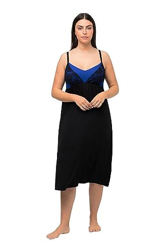 Ulla Popken Damen Negligé, Spitze Nachthemd, schwarz, 58-60 von Ulla Popken