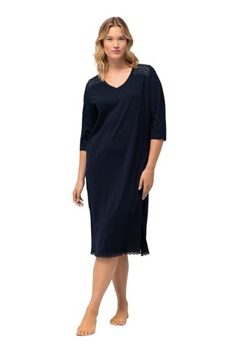 Ulla Popken Damen Nightdress Embroidery Nachthemd, Nachtblau, 42/44 von Ulla Popken