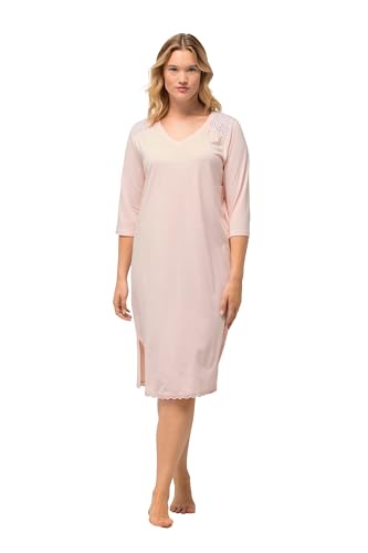 Ulla Popken Damen Nightdress Embroidery Nachthemd, Rose, 46/48 von Ulla Popken