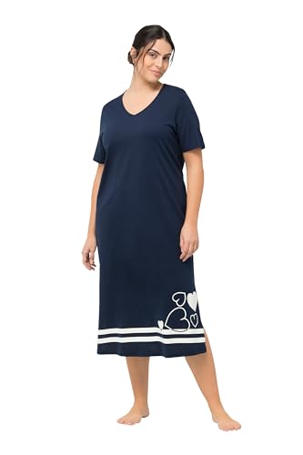 Ulla Popken Damen Nightgown, Maritime Nachthemd, Nachtblau, 42-44 von Ulla Popken
