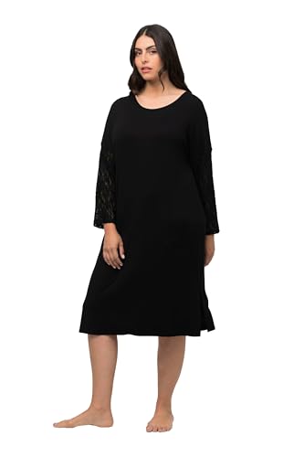 Ulla Popken Damen Nightgown Lace Details Nachthemd, schwarz, 46-48 von Ulla Popken